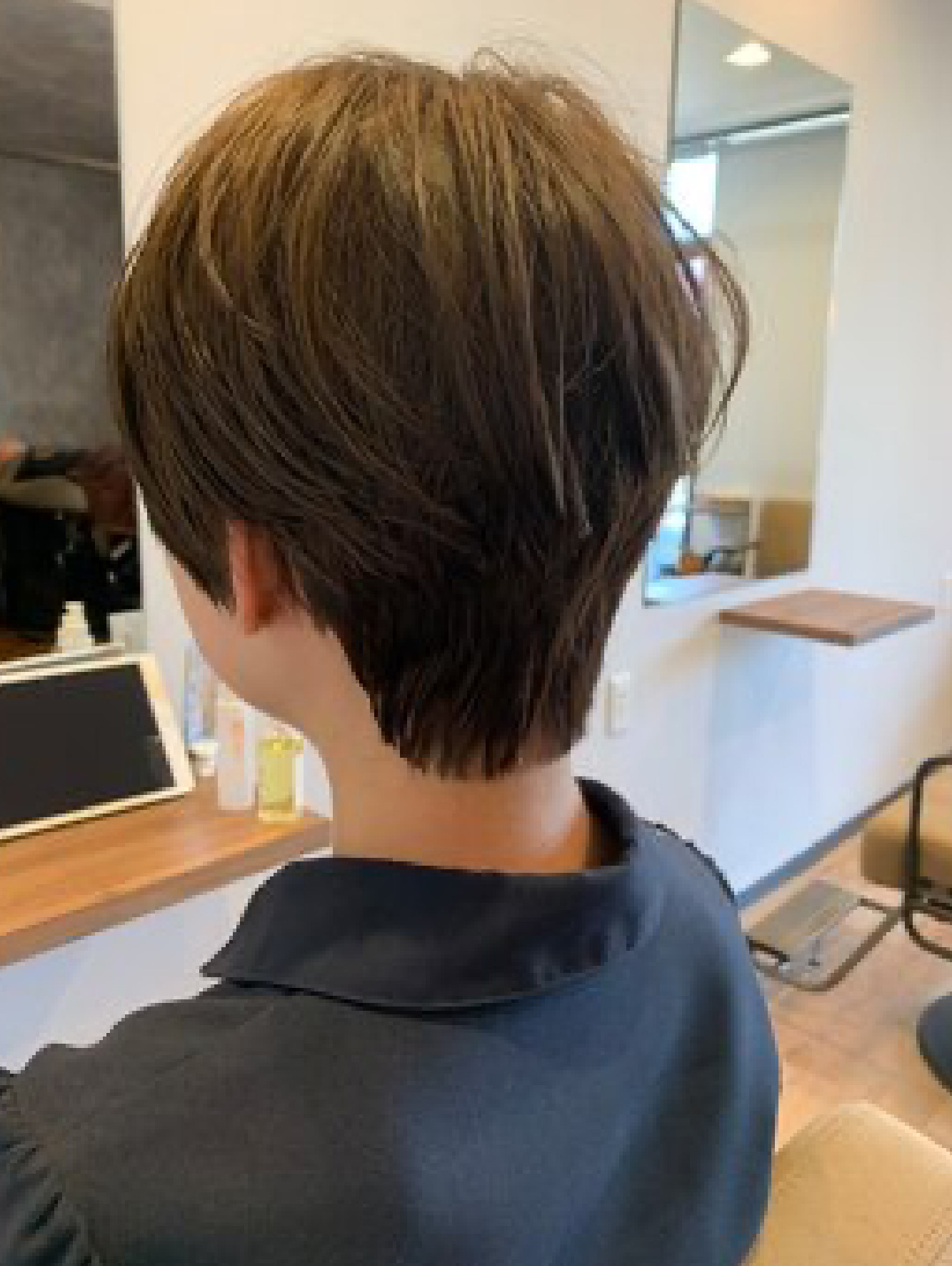 ちょっとだけ襟足ながめで!巻物の似合うように!