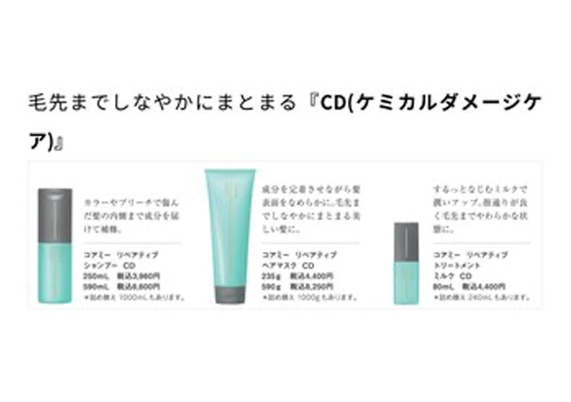 コアミーリペアティブ　CD カラーパーマダメージ用